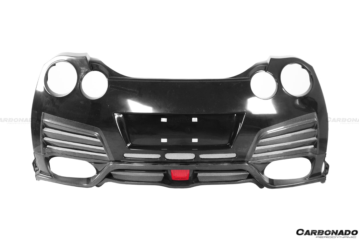 2012-2022 Nissan GTR R35 DBA/EBA VA Style Rear Bumper w/ Diffuser - Carbonado