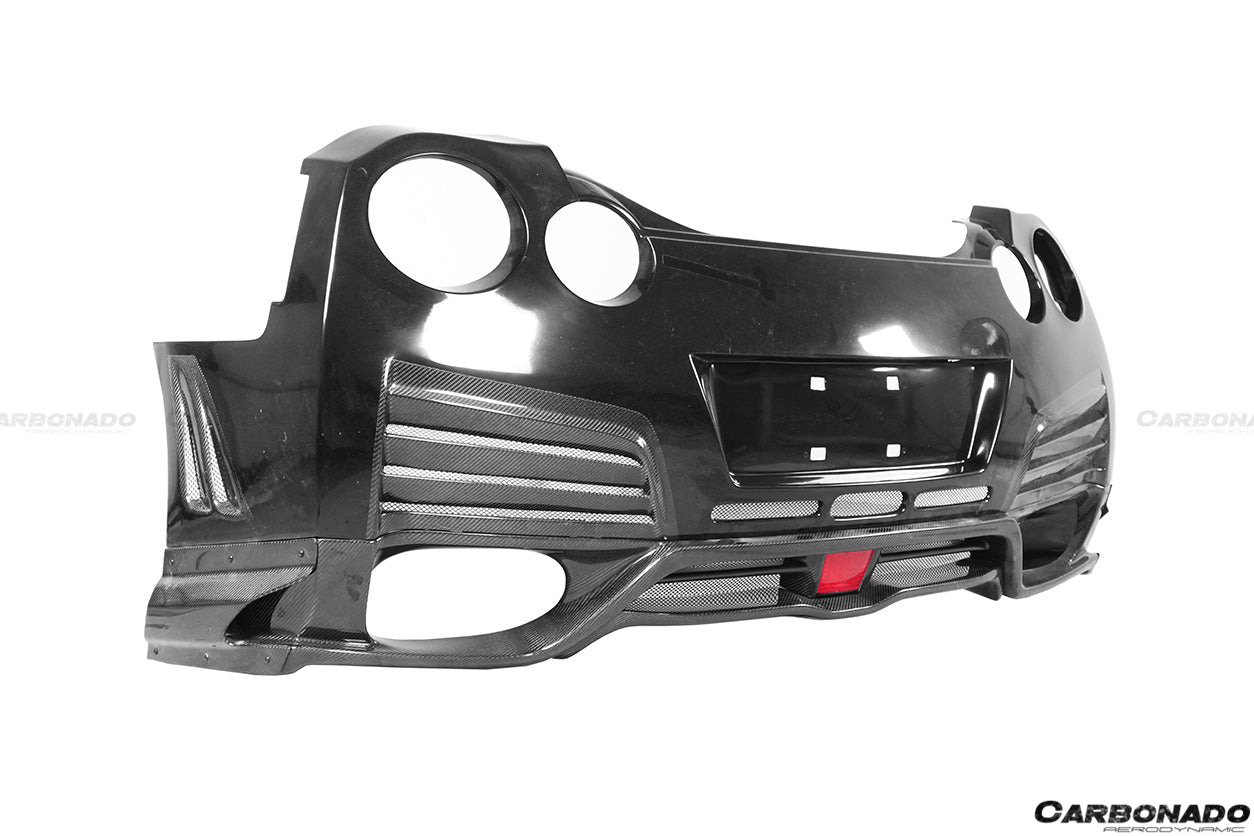 2012-2022 Nissan GTR R35 DBA/EBA VA Style Rear Bumper w/ Diffuser - Carbonado