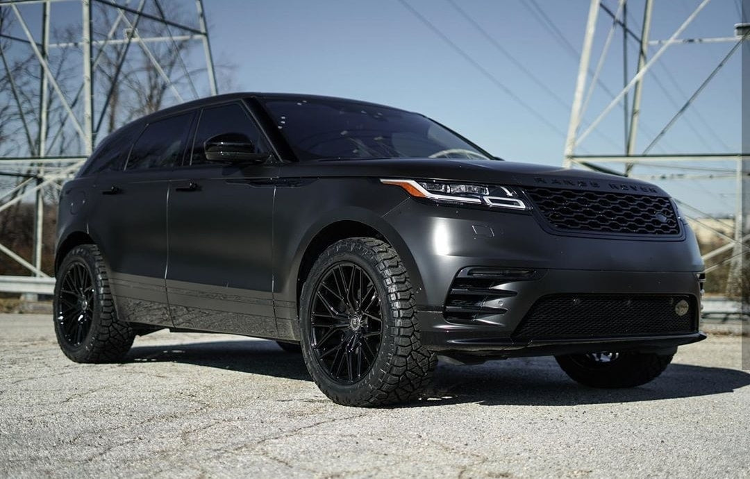 22" Road Force RF13 Gloss Black 5x112 ( Staggered Setup ) ( Set of 4 )