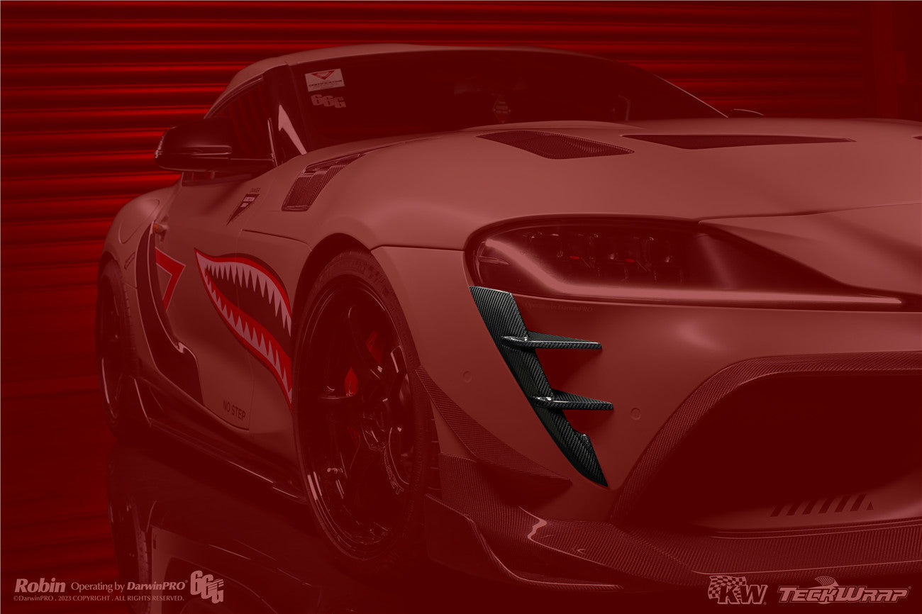 2019-UP Toyota GR Supra (J29/DB) A90 A91 BKSS Style Carbon Fiber Front Bumper Vents - DarwinPRO Aerodynamics