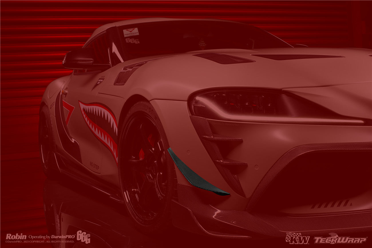 2019-UP Toyota GR Supra (J29/DB) A90 A91 BKSS Style Carbon Fiber Front Canards - DarwinPRO Aerodynamics
