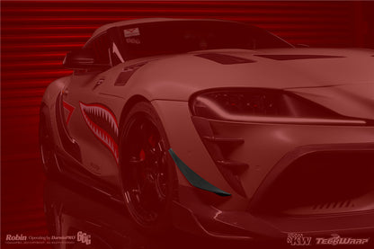 2019-UP Toyota GR Supra (J29/DB) A90 A91 BKSS Style Carbon Fiber Front Canards - DarwinPRO Aerodynamics