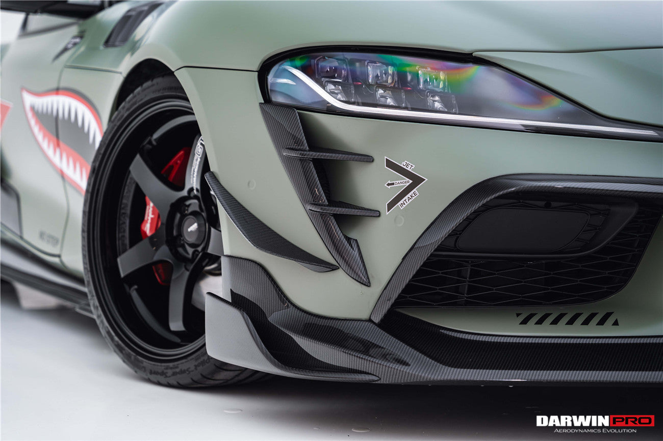 2019-UP Toyota GR Supra (J29/DB) A90 A91 BKSS Style Carbon Fiber Front Bumper Vents - DarwinPRO Aerodynamics
