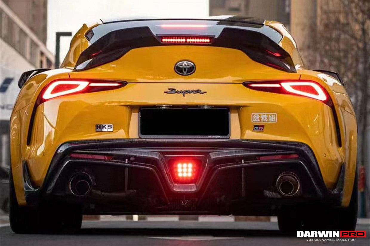 2019-UP Toyota GR Supra (J29/DB) A90 A91 BKSS Style Carbon Fiber Trunk Spoiler w/ LED Light - DarwinPRO Aerodynamics