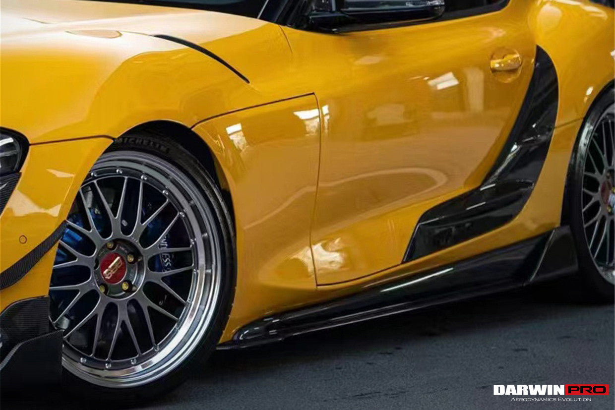 2019-UP Toyota GR Supra (J29/DB) A90 A91 BKSS Style Carbon Fiber Side Skirts - DarwinPRO Aerodynamics
