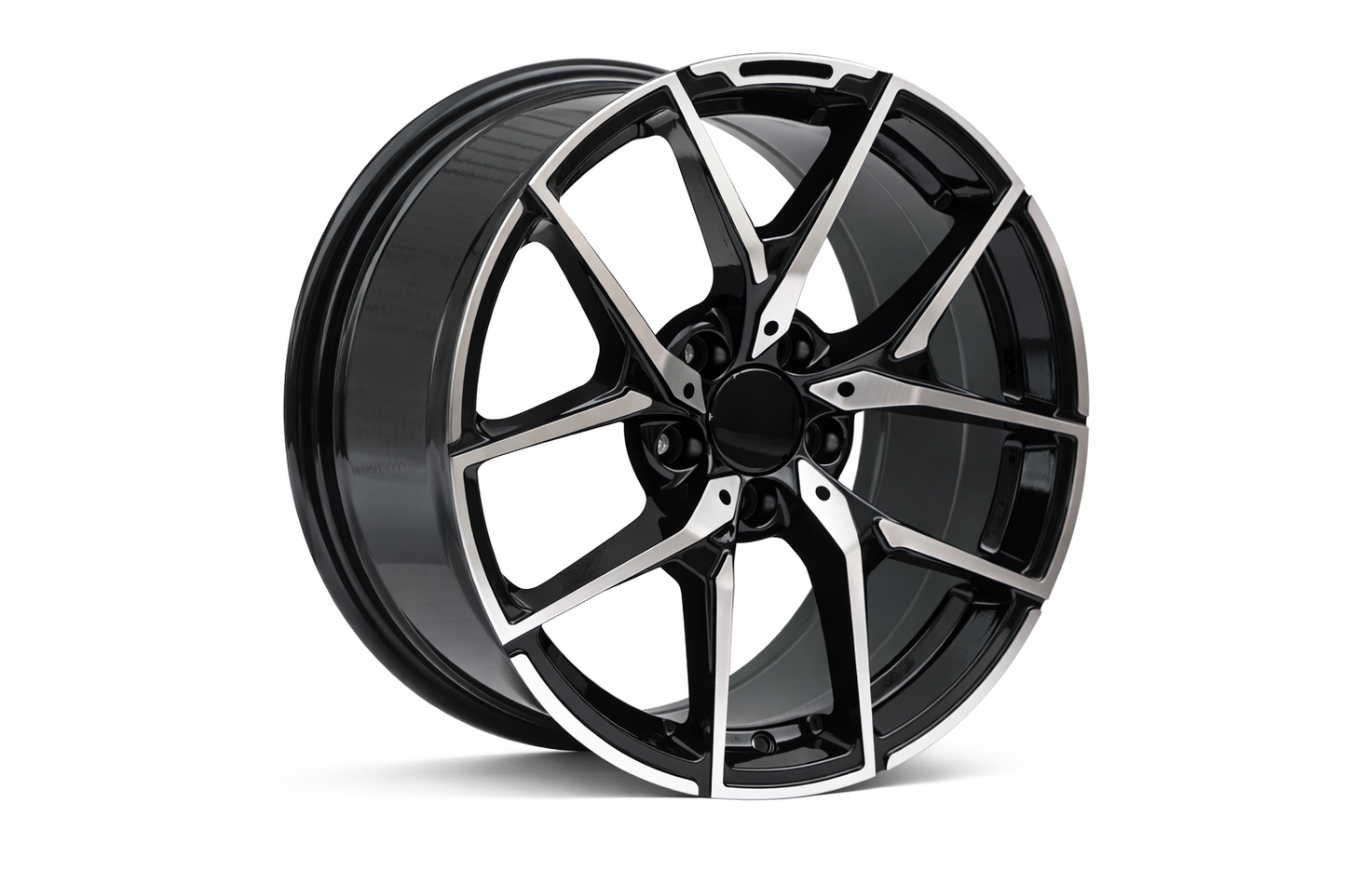 E838 Black Machined Face 19x9.5 ET35 5.112 - Square Set (4 Wheels)