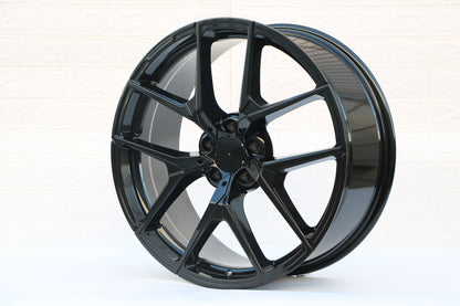 E838 Gloss Black 17x8.0 ET35 5.112 - Square Set (4 Wheels)