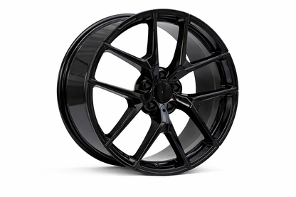 E838 Gloss Black 20x9.5 ET35 5.112 - Square Set (4 Wheels)