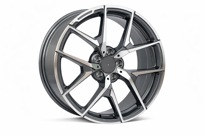 E838 Gunmetal Machined Face 20x8.5 ET45 5.112 - Square Set (4 Wheels)
