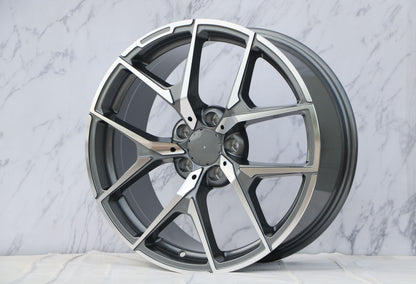 E838 Gunmetal Machined Face 20x8.5 ET45 5.112 - Square Set (4 Wheels)