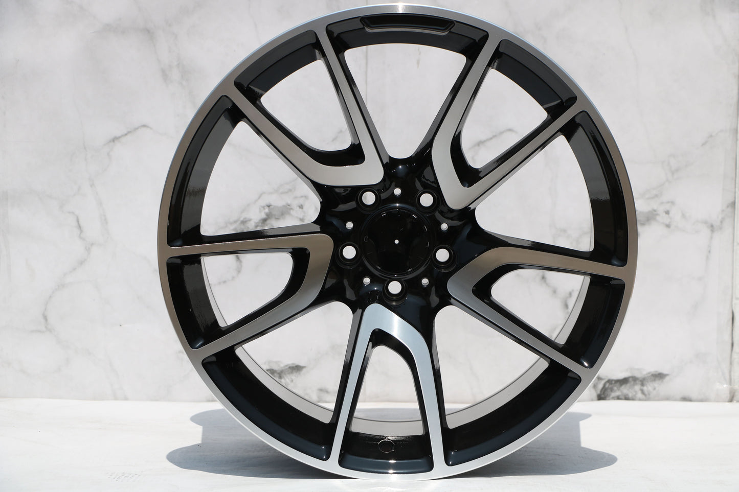 E839 Black Machined Face 20x8.5 ET35 5.112 - Square Set (4 Wheels)