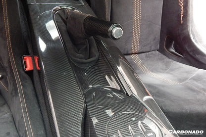 2004-2014 Lamborghini Gallardo OEM Style Carbon Fiber Hnadbrake Surround - Carbonado