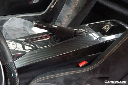 2004-2014 Lamborghini Gallardo OEM Style Carbon Fiber Hnadbrake Surround - Carbonado