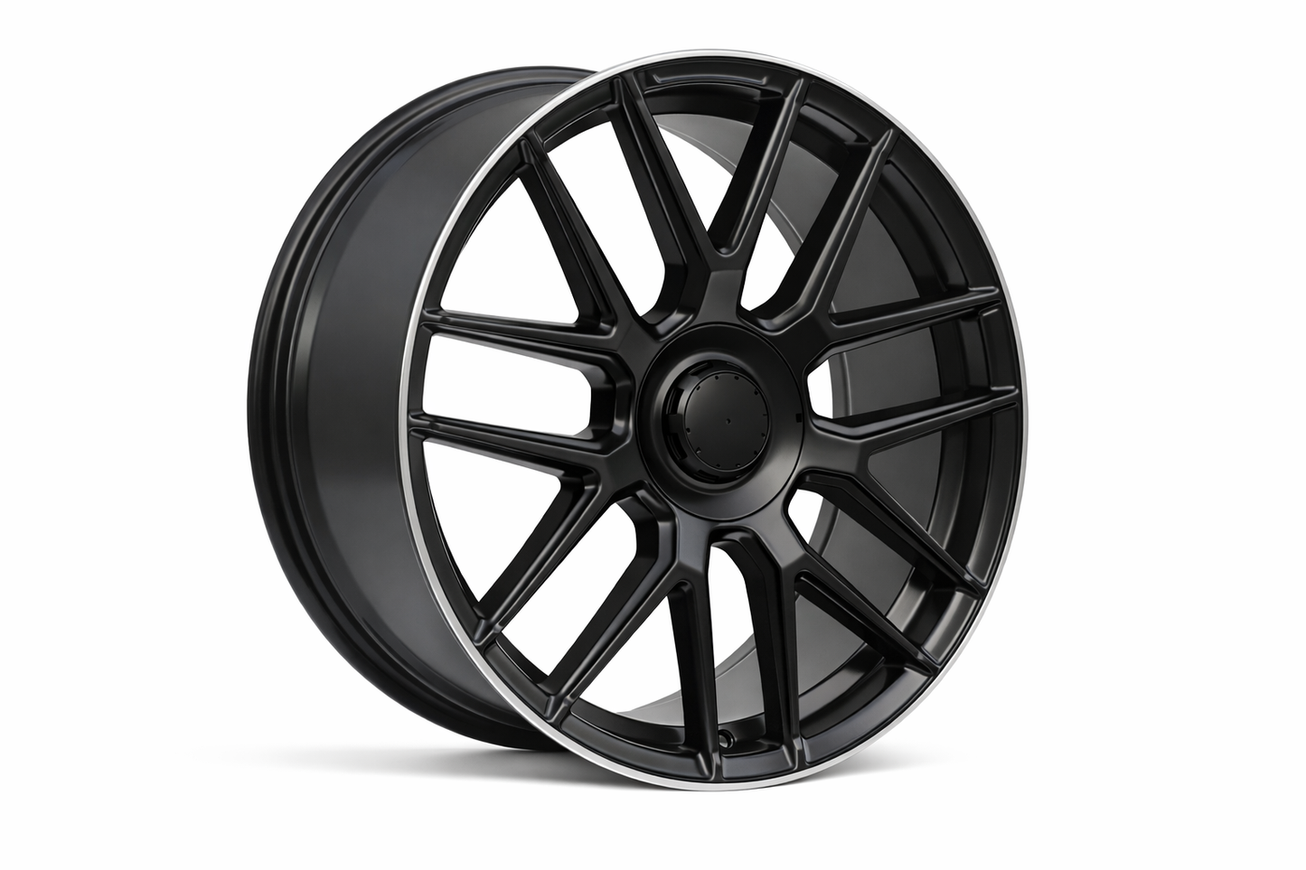 E840 Satin Black Machined Lip 20x9.5 ET35 5.130 - Square Set (4 Wheels)