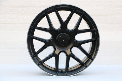 E840 Satin Black Machined Lip 22x10.0 ET48 5.130 - Square Set (4 Wheels)