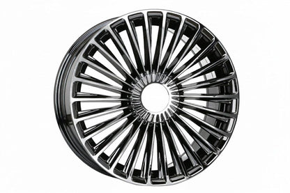 E841 Black Chrome 20in Staggered Set 8.5 ET38 / 9.5 ET38 5.112 (4 Wheels)