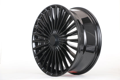 E841 Gloss Black 20in Staggered Set 8.5 ET38 / 9.5 ET38 5.112 (4 Wheels)