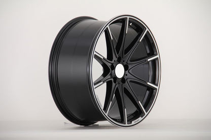 E846 Black Machined Face 20x8.5 ET38 5.112 - Square Set (4 Wheels)
