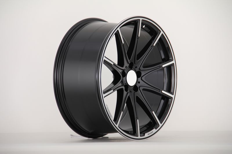 E846 Black Machined Face 20x9.5 ET42 5.112 - Square Set (4 Wheels)