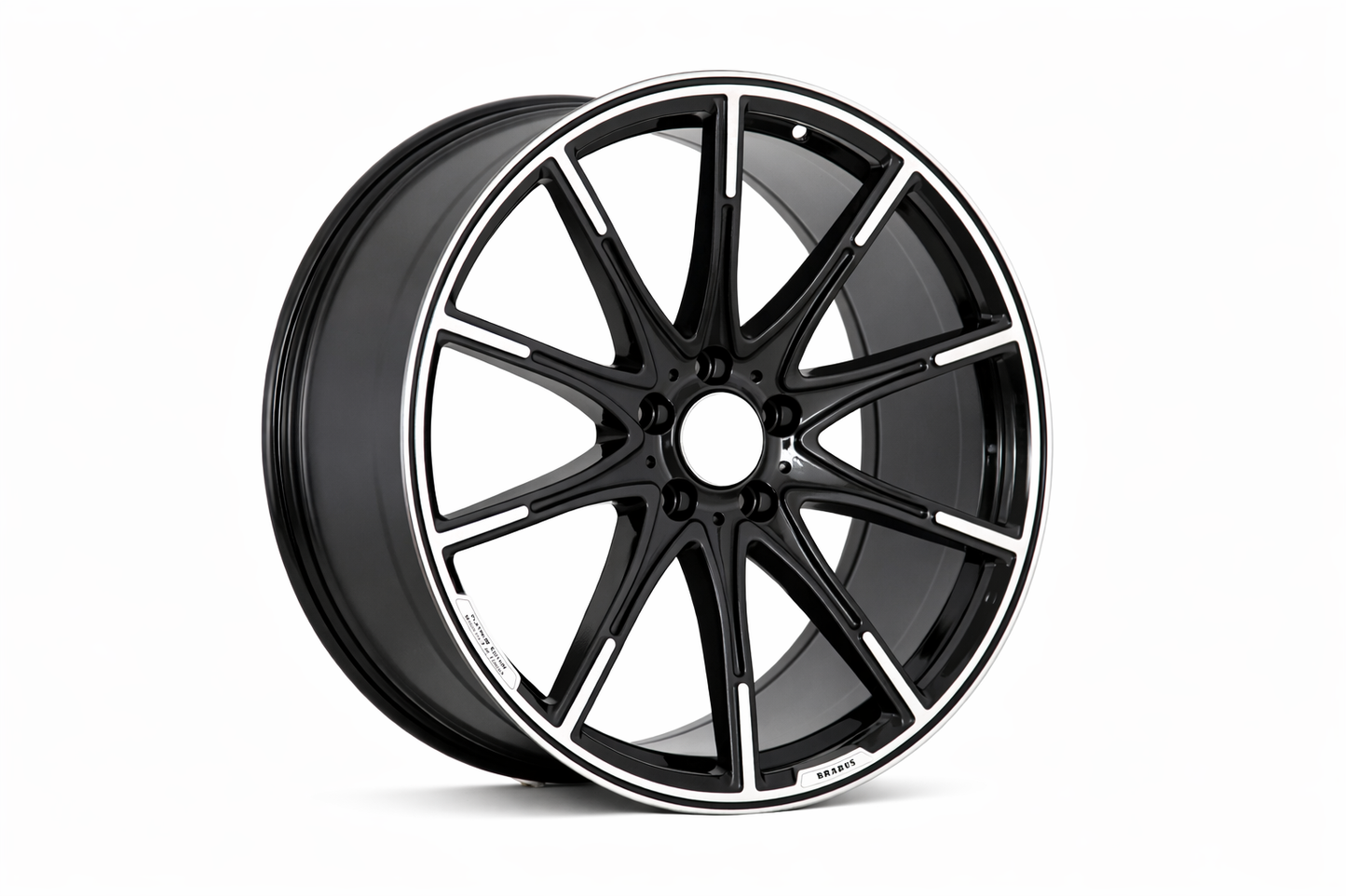 E846 Black Machined Face 20x9.5 ET42 5.112 - Square Set (4 Wheels)
