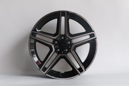 E847 Black Machined Face 20x9.5 ET35 5.112 - Square Set (4 Wheels)