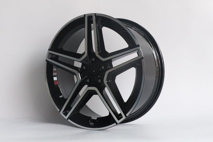E847 Black Machined Face 20x9.5 ET35 5.112 - Square Set (4 Wheels)
