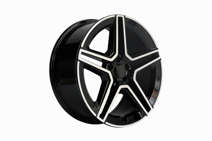 E847 Black Machined Face 20x8.5 ET35 5.112 - Square Set (4 Wheels)