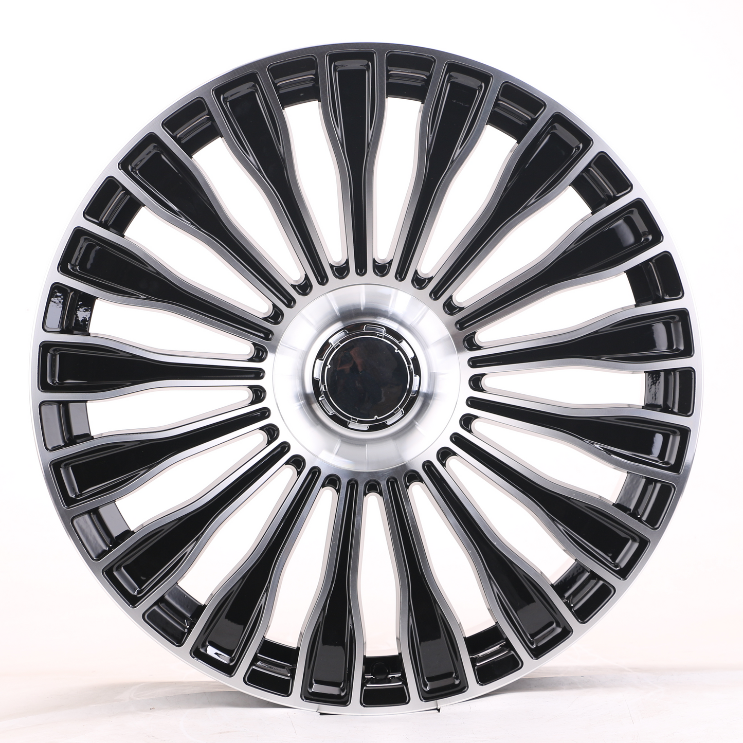 E848 Black Machined Face 22x10.5 ET30 5x112 – (Square Set of 4)
