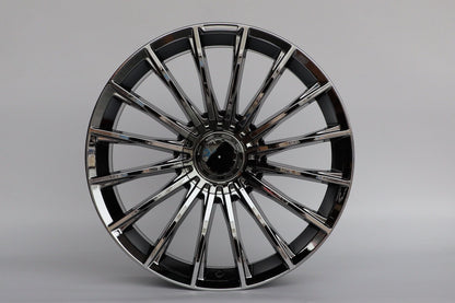 E849 Black Chrome 20in Staggered Set 8.5 ET32 / 9.5 ET35 5.112 (4 Wheels)