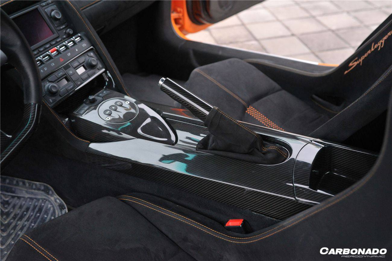 2004-2014 Lamborghini Gallardo OEM Style Carbon Fiber Center Console - Carbonado