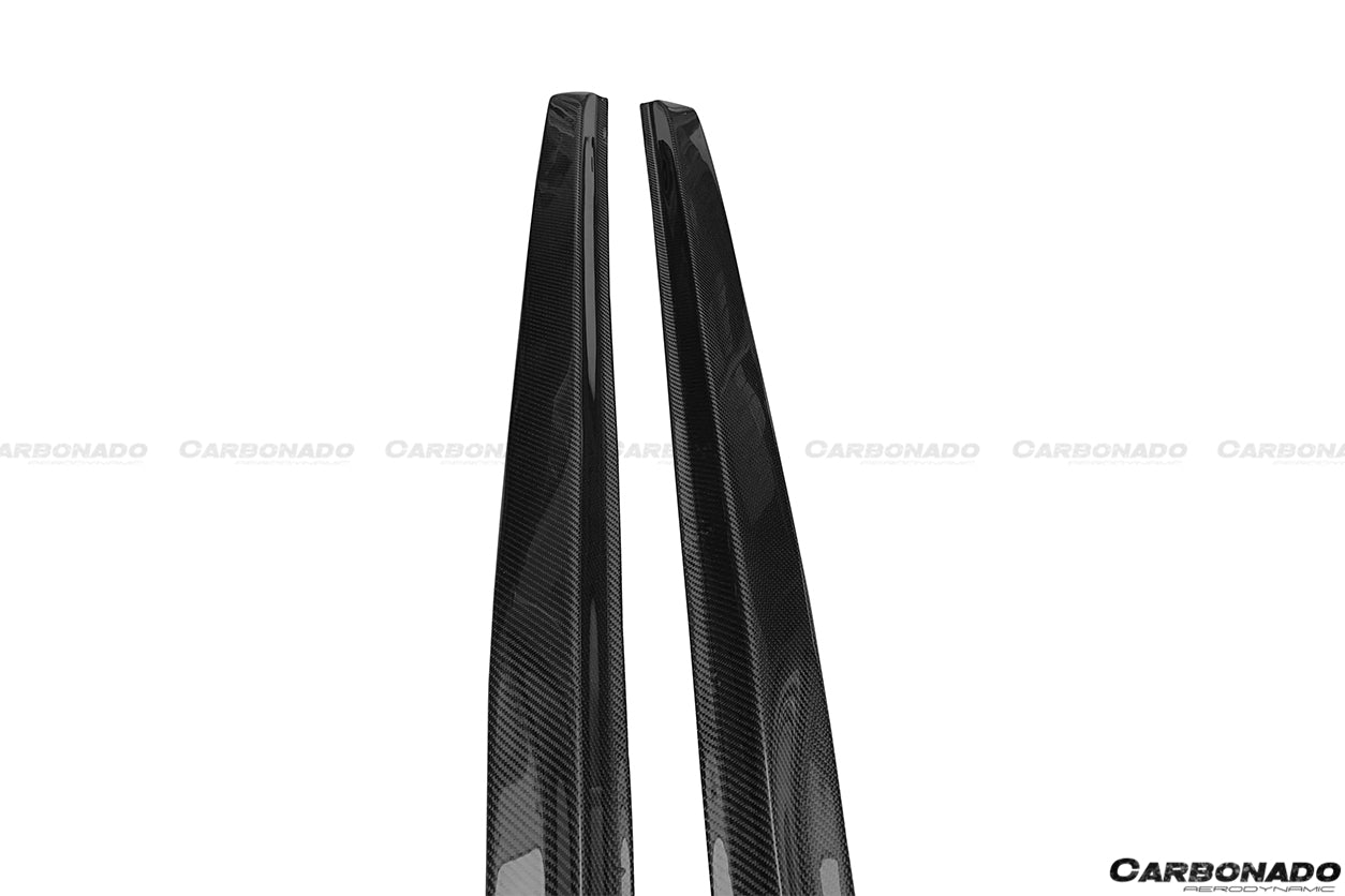 2015-2021 Mercedes Benz C-Class W205 Sedan PS Style Side Skirts - Carbonado