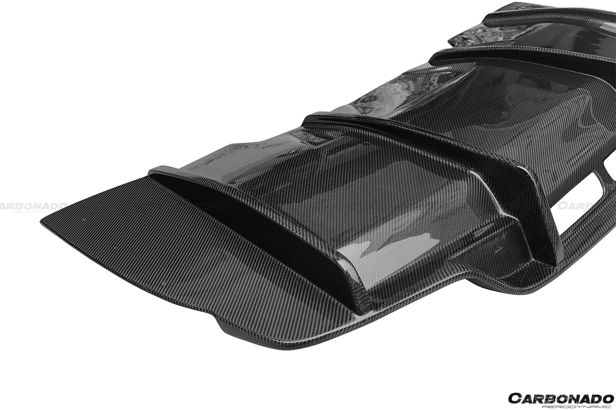2015-2021 Mercedes Benz W205 C63/S AMG Sedan PS Style Rear Diffuser - Carbonado