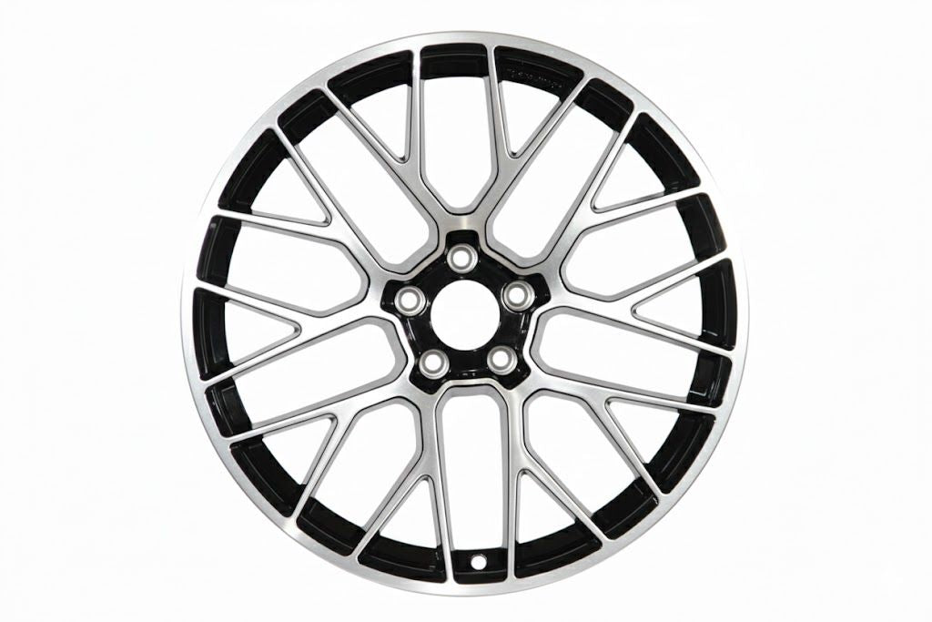 E854 Black Machined Face 20x10.0 ET19 5.112 - Square Set (4 Wheels)