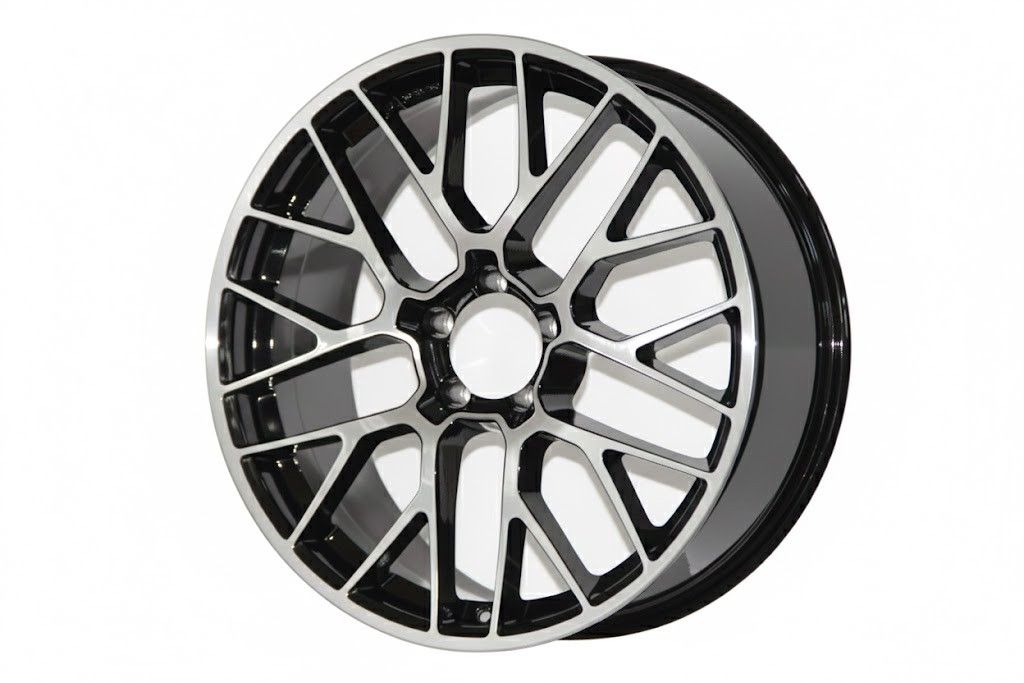 E854 Black Machined Face 20x10.0 ET19 5.112 - Square Set (4 Wheels)