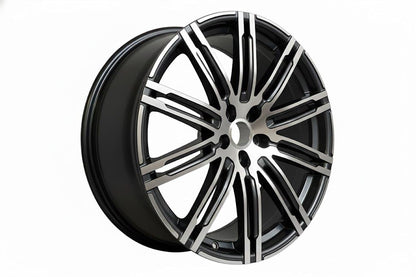 E858 Dark Gunmetal Machined Face 21x10.0 ET50 5.112 - Square Set (4 Wheels)