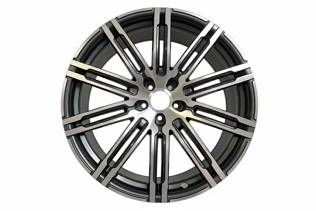E858 Gunmetal Machined Face 20x8.5 ET28 5.112 - Square Set (4 Wheels)