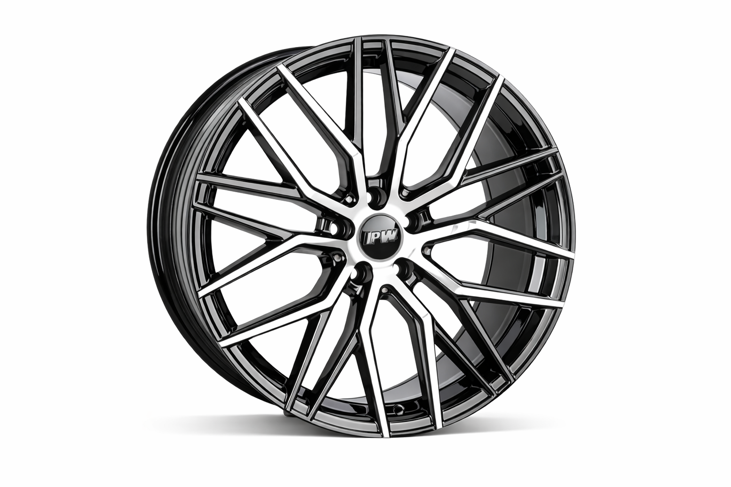 E033 Black Machined Face 20in Staggered Set 9.0 ET30 / 10.0 ET40 5x112 (4 Wheels)