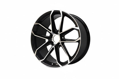 E861 Black Machined Face 22x10.0 ET45 5.130 - Square Set (4 Wheels)