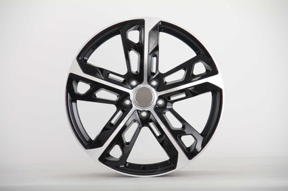 E865 Black Machined Face 22in Staggered Set 9.5 ET70 / 11.5 ET70 5.130 (4 Wheels)