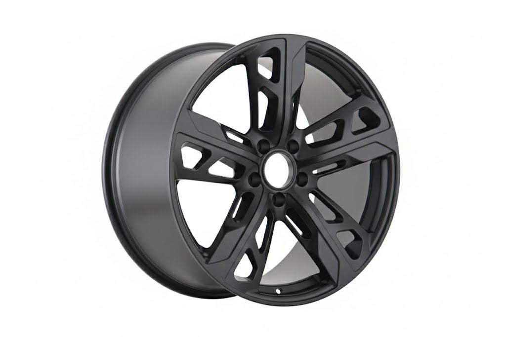 E865 Satin Black 22x9.5 ET50 5.130 - Square Set (4 Wheels)