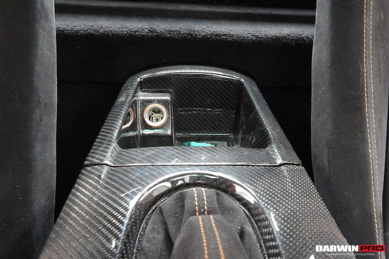2004-2014 Lamborghini Gallardo OEM Style Carbon Fiber Interior Storage Box Cover - DarwinPRO Aerodynamics