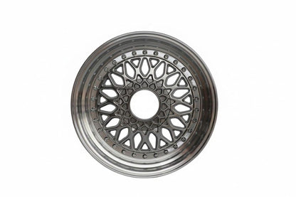 E881 Hyper Black Machined Lip With / Silver Rivet 16x7.5 ET15 4.100.114 - Square Set (4 Wheels)