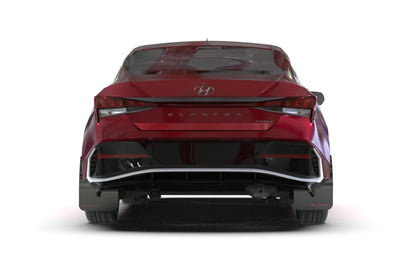 Rally Armor 24-26 Hyundai Elantra Black Mud Flap Metallic Black Logo