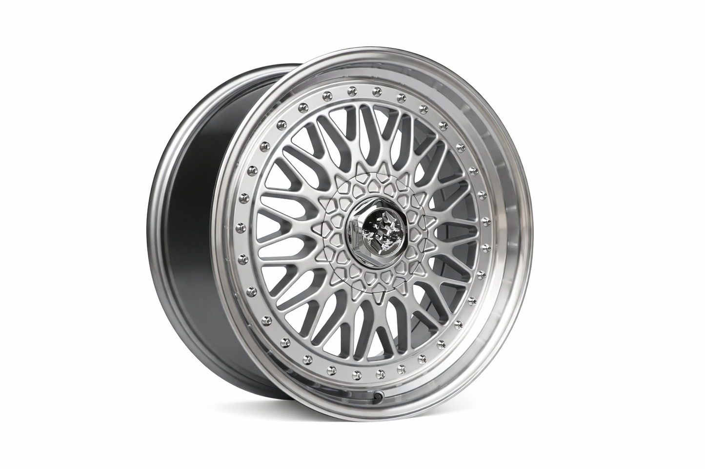 E883 Silver Machined Lip with Silver Rivet 20x9.5 ET35 5.130.114 - Square Set (4 Wheels)