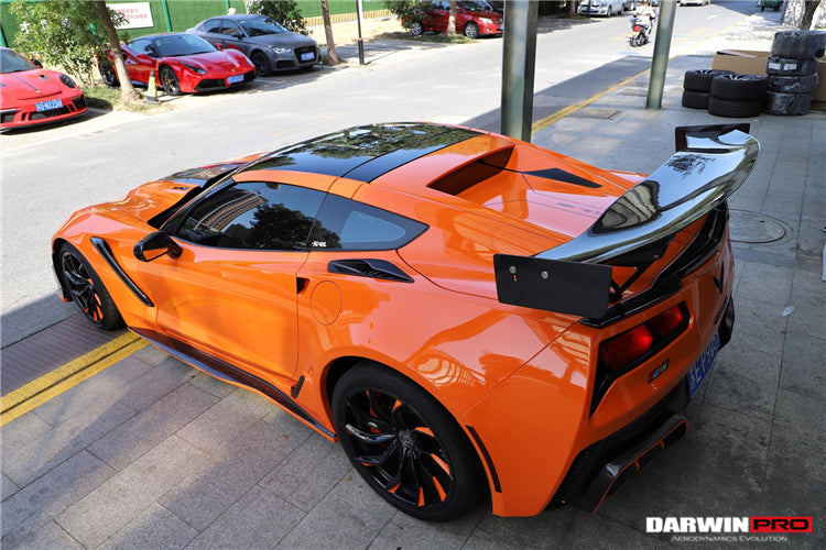 2013-2019 Corvette C7 Z06 Z51 Grandsport BKSS Style Carbon Fiber Trunk Cover - DarwinPRO Aerodynamics