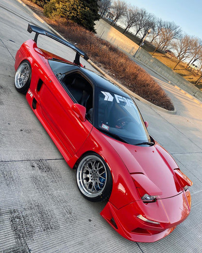 18" F1R F21 Hyper Black 5x112 / 5x114.3 Dual Pattern ( Square Setup ) ( Set of 4 )