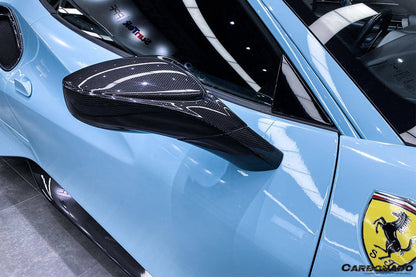 2015-2020 Ferrari 488 GTB Spyder OE Style Carbon Fiber Mirror Repalcement - Carbonado Aero