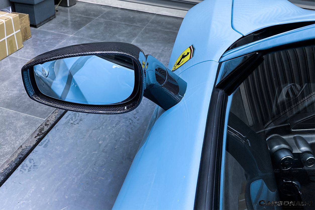 2015-2020 Ferrari 488 GTB Spyder OE Style Carbon Fiber Mirror Repalcement - Carbonado Aero