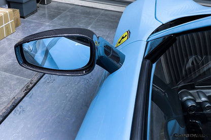 2015-2020 Ferrari 488 GTB Spyder OE Style Carbon Fiber Mirror Repalcement - Carbonado Aero