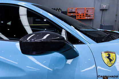 2015-2020 Ferrari 488 GTB Spyder OE Style Carbon Fiber Mirror Repalcement - Carbonado Aero